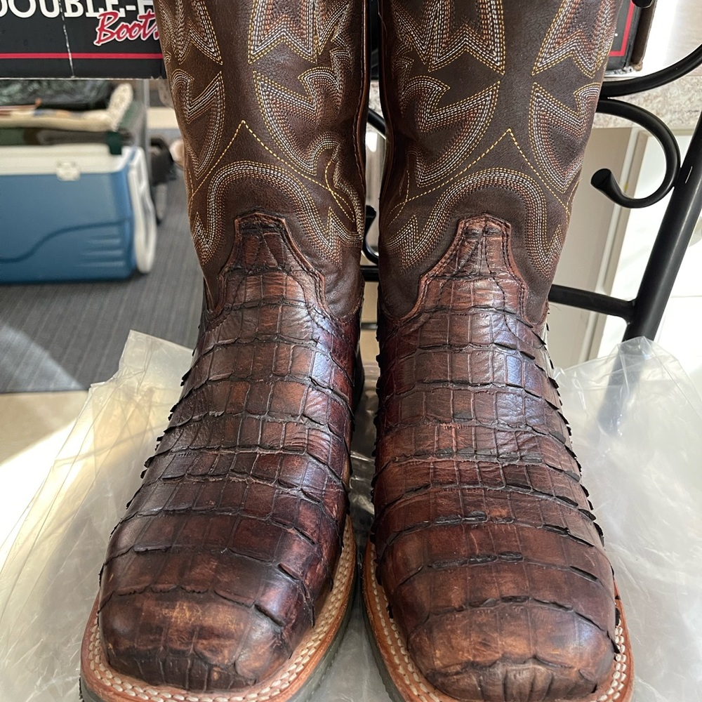 Double H Boots, Brown Steel Toe work boots, men’s 10D